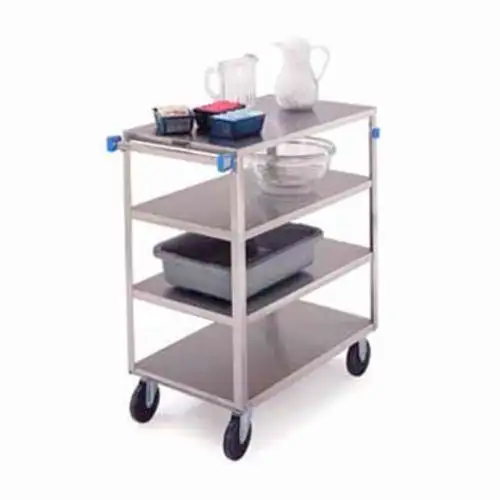 Lakeside 354 4 Level Stainless Utility Cart w/ 500 lb Capacity, Flat Ledges
