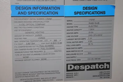 USED DESPATCH RAB2-19-2E