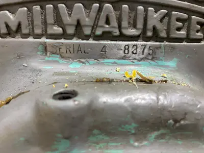 #3 KEARNEY & TRECKER MILWAUKEE MODEL #3 VERTICAL MILLING MACHINE 64" x 13" x 10 HP: YOBRO #24458