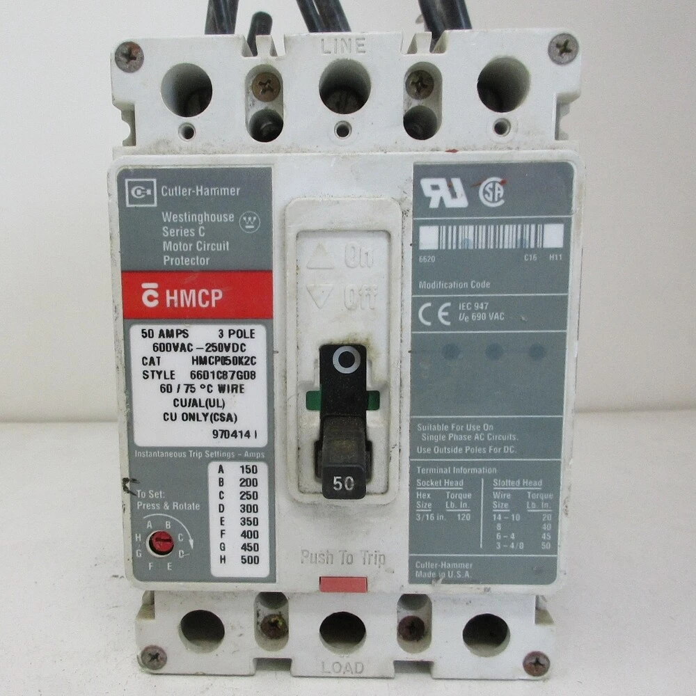 50A Cutler-Hammer HMCP Breaker
