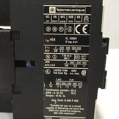 USED TELEMECANIQUE LP1D2510