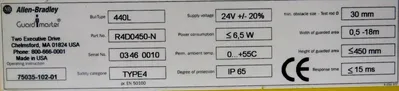 NEW ALLEN BRADLEY 440L-P4D0450-N LIGHT CURTAIN SET 30MM 440LP4D0450N POC-30 440L