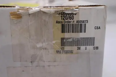 NEW IN BOX ASCO EF8300G068U 120/60 1/2 X 5/16 3W STOCK G537