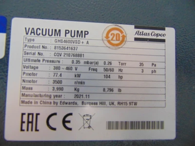 USED ATLAS COPCO GHS 4600 VSD+