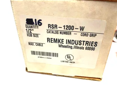 New | in-Stock Remke Tuff-Seal Aluminum Cord Grip Bushing 1/2" NPT Electrical Fittings Michigan US | Maverick Industrial Sales #1400853