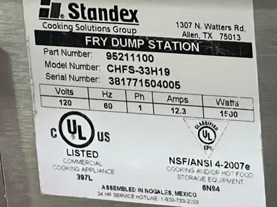 Used APW Wyott Standex APW Wyott CHFS-33H19 Stainless Steel Countertop Fry Warming/Dump Station 120V Countertop Display Warmers Illinois US | Falcon Restaurant Supply #1375702