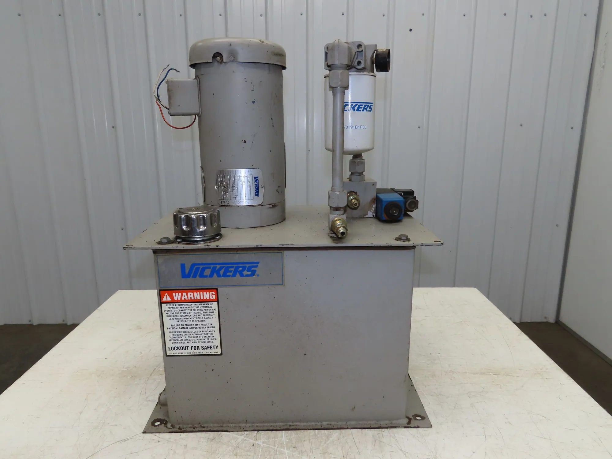 Vickers PSSP System-Pak II Hydraulic Power Unit 12gal 5gpm Pump 1000psi 3Hp 460V