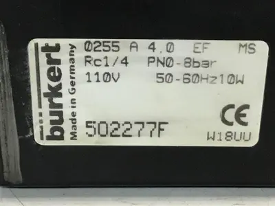 USED BURKERT 0255 502277F