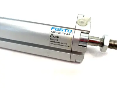 USED FESTO COMPACT DOUBLE-ACTING PNEUMATIC CYLINDER 156043