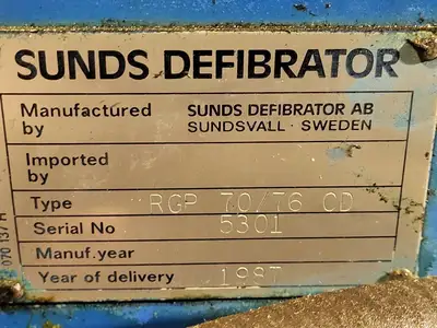 USED SUNDS DEFIBRATOR RGP 70/76 CD