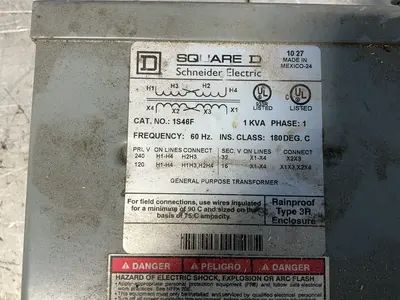 Used SQUARE D 1S46F Transformers Ohio US | HGR 24 #1316441