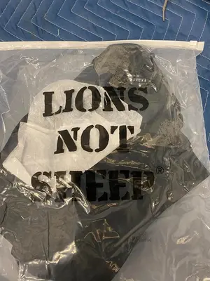 Men's Official LIONS NOT SHEEP Black Hybrid workout Short Size M