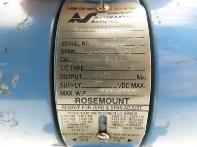 Rosemount 1151GP9E22B1DF Pressure Transmitter 0-3000psi 45VDC