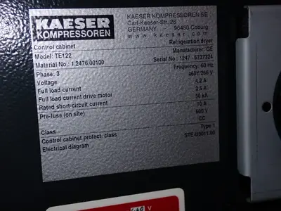 USED 2018 KAESER TE122