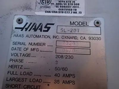 USED 2006 HAAS SL20T