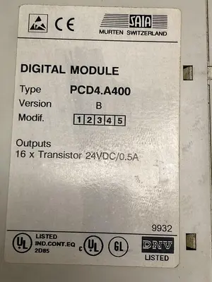 Used SAIA PCD4.A400 Input / Output Modules | Surplus Asset Holdings #1205834