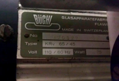 Used Buchi KRv 65/45 Miscellaneous Laboratory Equipment California US | CAL-L Enterprises #1459329