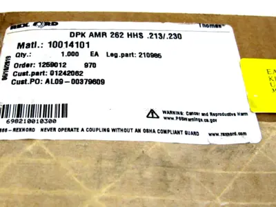NEW REXNORD 210985 DISC DPK AMR 262 HHS 0213/.230