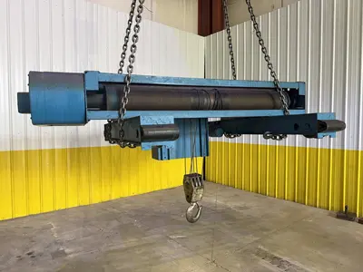 10 TON X 57’ SHAW-BOX DOUBLE GIRDER OVERHEAD BRIDGE CRANE, WITH 12.5 TON SHAW-BOX HOIST: YOBRO #24731