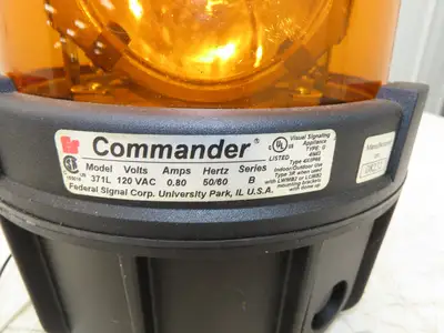 Federal Signal 371L-120A Rotating Strobe Warning Light Orange Amber LED 120V
