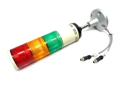 USED SCHNEIDER ELECTRIC HARMONY MONOLITHIC TOWER LIGHT, AUDIBLE, RED ORANGE GREEN