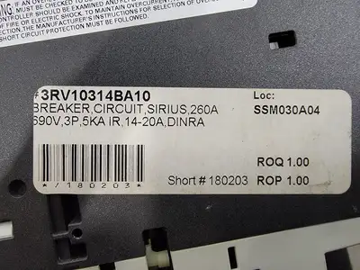 NEW SIEMENS 3RV1031-4BA10
