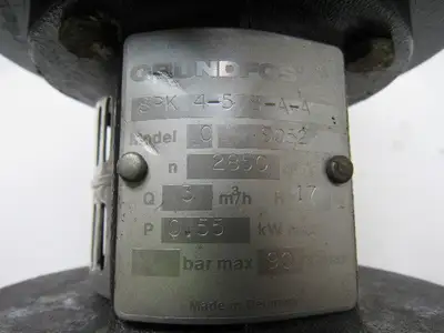 Grundfos SPK 4-5 B-A-A C9052 0.55 KW Max 2850 RPM Multistage Centrifugal Pump