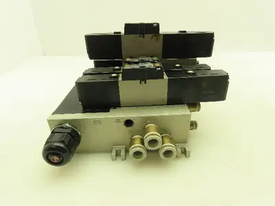 SMC VV5FS2 Plug-In 4-Station Manifold Control Unit VFS2000 Solenoid Valve Bank