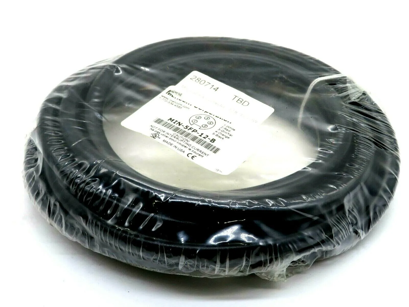 NEW MENCOM MIN-5FP-12-B CABLES AND CONNECTOR 12FT MIN5FP12B
