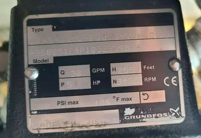 USED 2005 GRUNDFOS CRN5-11 U-FGJ-G-V-HQQV