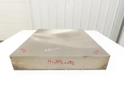 Mild Carbon Steel Flat Ground Stock 3-7/8" x 21-5/8" x 24-3/4"  580Lbs