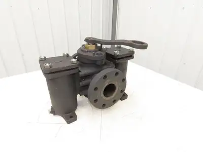 Yoshitake SW-10 Duplex Basket Strainer Hydraulic Filter 80A 3" Flanged