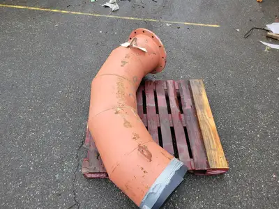 14" 90 Deg, Vic to Flange Elbow TV-0838