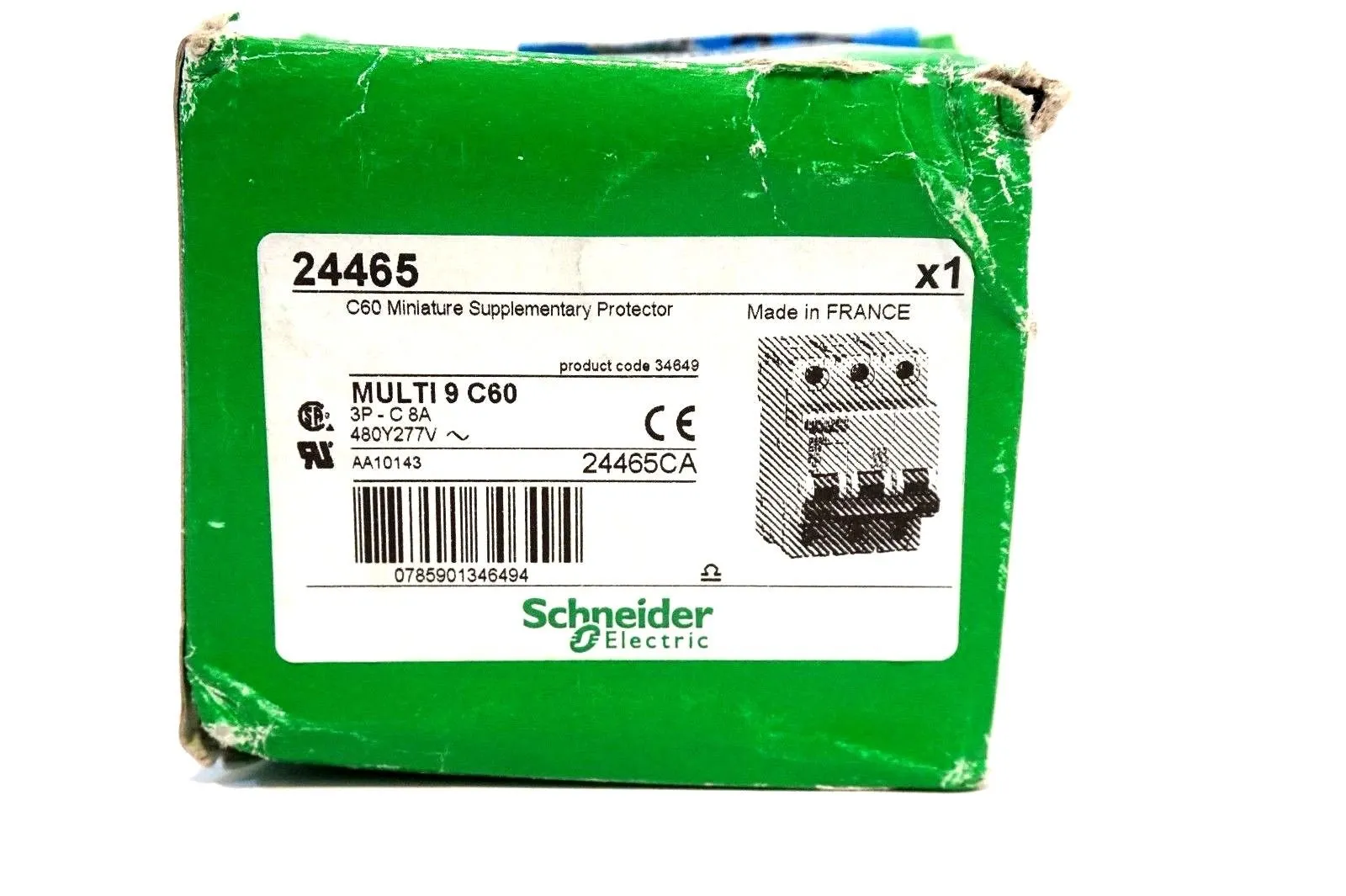 NEW SCHNEIDER ELECTRIC 24465 CIRCUIT BREAKER MULTI 9 C60