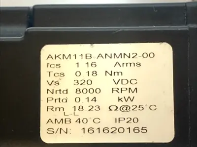 Used Kollmorgen Brushless AC Servo Motor 0.18Nm 8000RPM 320VDC Servo Motors Michigan US | Maverick Industrial Sales #1394931