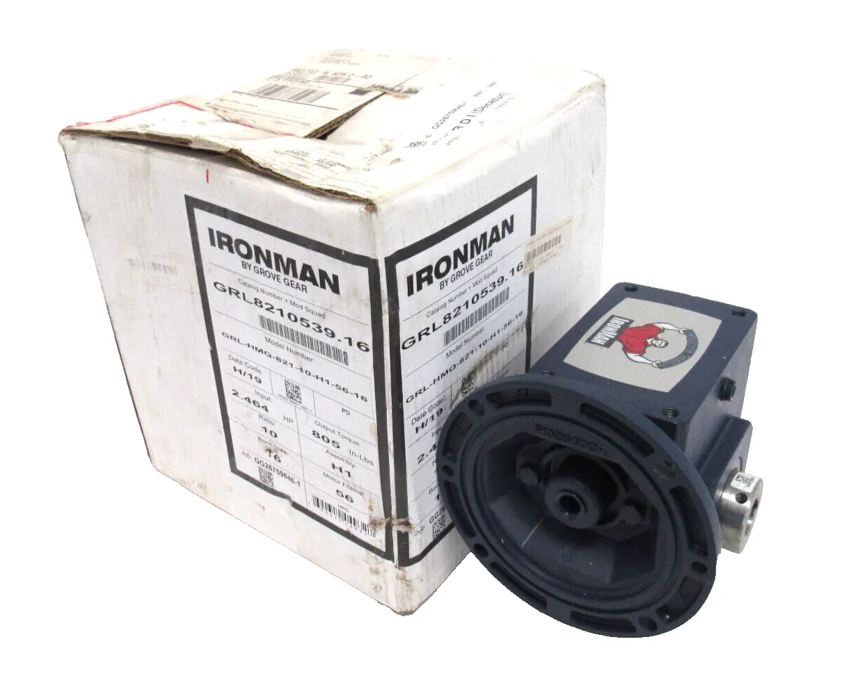 NEW GROVE GEAR GRL-HMQ-821-10-H1-56-16 GEAR REDUCER 10:1 GRL8210539.16