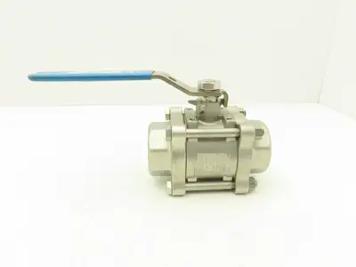 Milwaukee Valve Ball Valve 1-1/2" Socket Weld Stainless Steel CF8M 1000WOG 3-PC