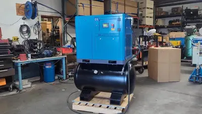 2025 Maximus 10 HP Rotary Screw Air Compressor with 80 Gallon Tank 230V 3 Phase