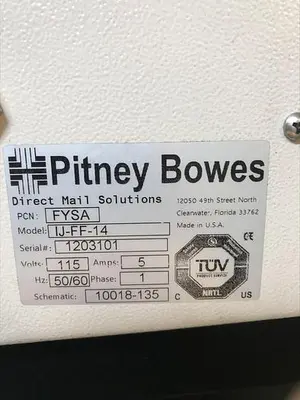 USED PITNEY BOWES FLEXIBLE INSERT TRANSPORT BASE & FORCE FLEX 14 FRICTION FEEDER