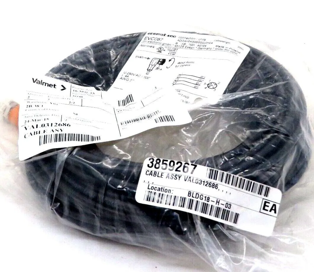 NEW IFM EFECTOR ADOAH040MSS0020H04-EVC087 CABLE 20M EVC087