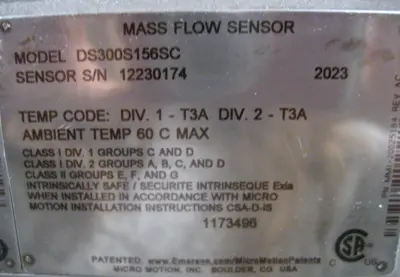 USED Micro Motion DS300 S156SC