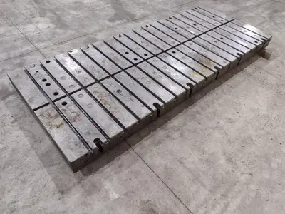 120" X 48" X 6" T-SLOTTED PRESS BOLSTER PLATE: STOCK #22522