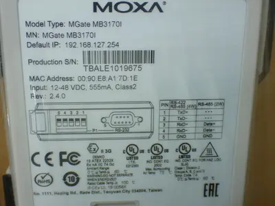 NEW MOXA MB3170I