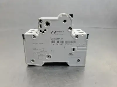 Used Siemens 5SY4211-7 Circuit Breaker, 5A, 400V, 2 Pole Circuit Breakers | Palmetto Automation #1150589