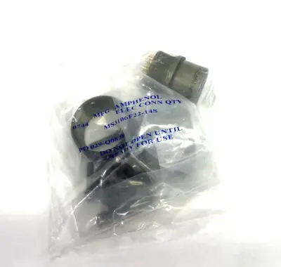 NEW AMPHENOL CIRCULAR SOLDER CUP CONNECTOR PLUG 19-POSITION FEMALE