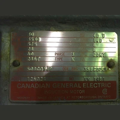General Electric 30 hp Electric Motor