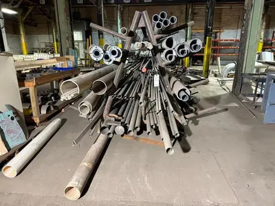 LARGE AMOUNT OF CAST, STAINLESS STEEL, ALUMINUM, GALVINIZED AND PVC PIPES