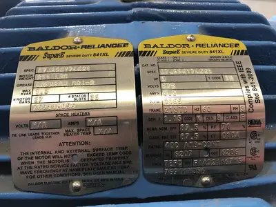 3 hp, 600 Volts, 1165 Rpm, 213TD Electric Motor