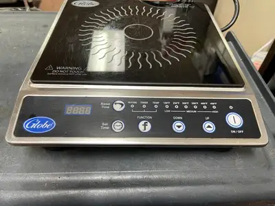 Used Globe Used Globe IR1800 Ceramic Countertop Induction Range 120V 1800W - JS Commercial Ranges Illinois US | Falcon Restaurant Supply #1375751