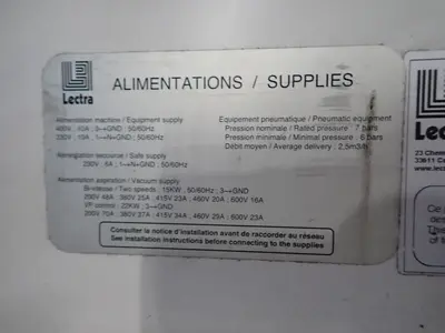 Used 2005 LECTRA VECTOR 2500 / VT25FURNITURE71 Flatbed Digital Cutting Tables & Plotters Ohio US | HGR 24 #1288578